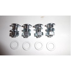Bumper bolts with gaskets  (flat headed) (per 4)